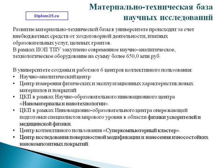 База исследования в проекте